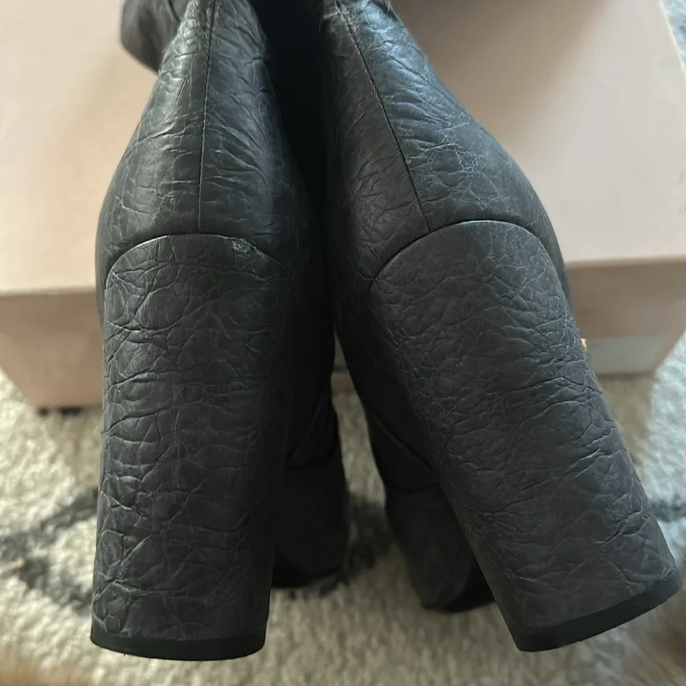 Laurence Decade Crinkle Leather Silas Over The Knee Boot
